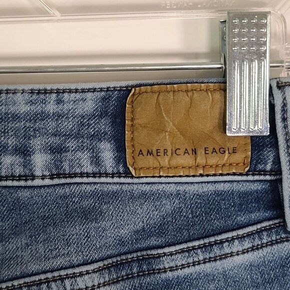 American Eagle Hi-Rise Jegging Distressed Ripped Knee Size 4 - Picture 5 of 7